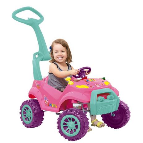 Carro Infantil Smart Passeio e Pedal Rosa 462 - Bandeirante Menor preço em Carro Infantil Smart Passeio e Pedal Rosa 462 - Bandeirante