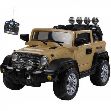 Carro Jipe Eletrico Infantil 12v Cor Caqui com Buzina e Sons Bel Fix Menor preço em Carro Jipe Eletrico Infantil 12v Cor Caqui com Buzina e Sons Bel Fix