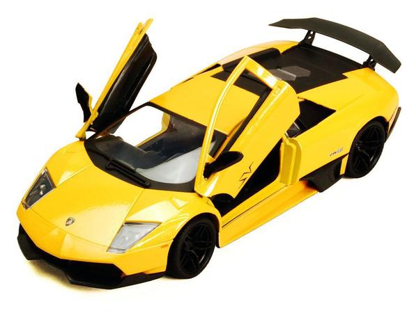Carro Miniatura - Lamborghini Murcielago LP 670-4 SV - 1/24 - AMARELO - Burago Menor preço em Carro Miniatura - Lamborghini Murcielago LP 670-4 SV - 1/24 - AMARELO - Burago