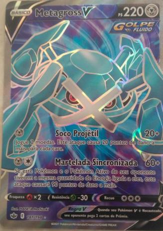 Carta Pokemon Tcg Metagross V Rara Com Alto Relevo Copag No Magalu Magazine Luiza