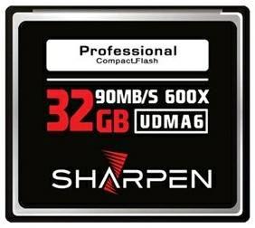 Menor preço em Cartão Compact Flash 32Gb Sharpen 90Mb/s (600x), UDMA6