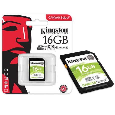 Cartão de Memória 16GB Classe 10 Kingston SDS/16GB SDHC 80R/10W UHS-I U1 Canvas Select é boa?