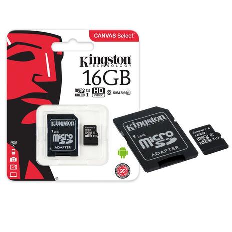 Cartão de Memória 16GB Classe 10 Micro SD Kingston SDCS/16GB MICRO SDHC Canvas Select é boa?