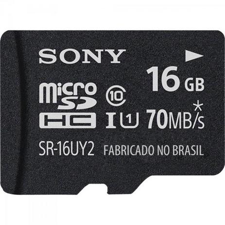 Menor preço em Cartão de Memória 16GB Micro SDHC com Adaptador CLASSE 10 SR - Sony