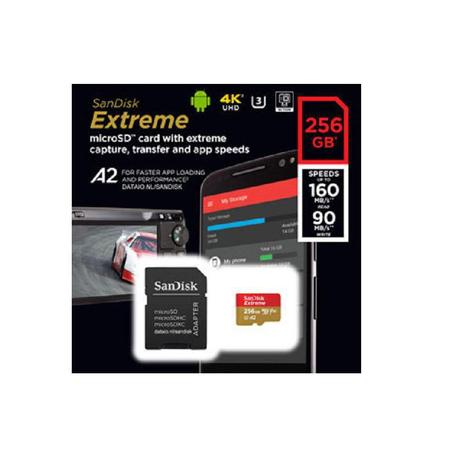Cartão de Memória 256gb Micro Sd Extreme 160mbs Sandisk Menor preço em Cartão de Memória 256gb Micro Sd Extreme 160mbs Sandisk