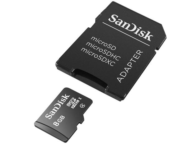 Cartão de Memória 8GB SD com Adaptador - SanDisk
