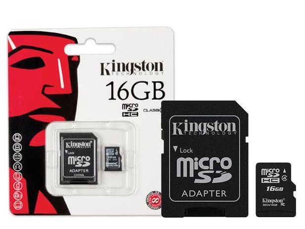 Cartao de memoria classe 4 kingston sdc4/16gb micro sdhc 16gb com adaptador sd - 406 é boa?
