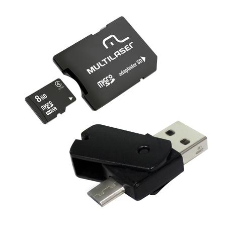 Cartão De Memória Com Adaptador Pendrive Dual Otg E Sd 8Gb MC130 Multilaser é boa?