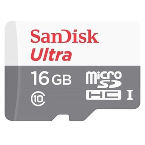 Cartão De Memória Micro SD 16GB C/ Adapt. Classe 10 Sandisk. Menor preço em Cartão De Memória Micro SD 16GB C/ Adapt. Classe 10 Sandisk.