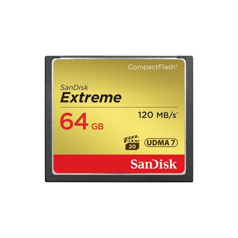 Cartão de Memória SanDisk 64GB CF Extreme - 120mb/s Menor preço em Cartão de Memória SanDisk 64GB CF Extreme - 120mb/s