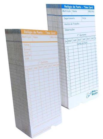Cartão de Ponto para Relógio Cartográfico (1000 Unidade) - Bits Menor preço em Cartão de Ponto para Relógio Cartográfico (1000 Unidade) - Bits