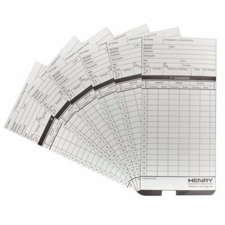 Cartao De Ponto Para Relógio Henry Plus E Forte 500 Unidades Menor preço em Cartao De Ponto Para Relógio Henry Plus E Forte 500 Unidades