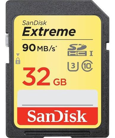 Cartão Memória Lacrado 32gb Sdhc Sandisk Extreme 90mb/s Menor preço em Cartão Memória Lacrado 32gb Sdhc Sandisk Extreme 90mb/s