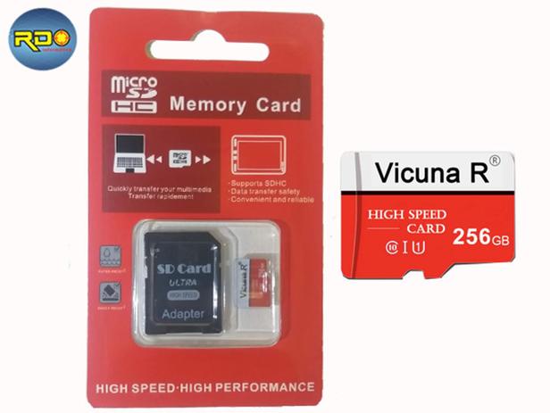 Cartão Micro SD de 256 GB com adaptador SD - Vicuna R Menor preço em Cartão Micro SD de 256 GB com adaptador SD - Vicuna R