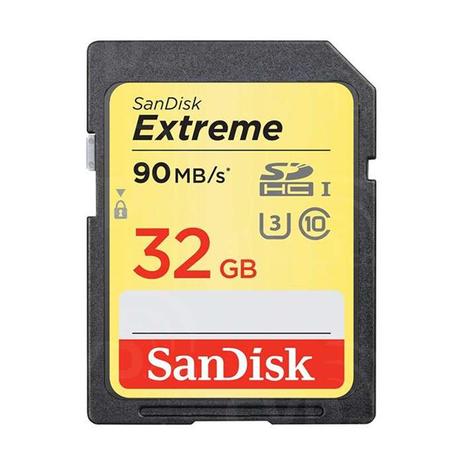 Cartão SanDisk Extreme SDHC 32Gb 90mb / s 4K Menor preço em Cartão SanDisk Extreme SDHC 32Gb 90mb / s 4K