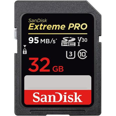 Cartão SDHC 32Gb SanDisk Extreme Pro 95MB/s Classe 10 UHS-I 4K Menor preço em Cartão SDHC 32Gb SanDisk Extreme Pro 95MB/s Classe 10 UHS-I 4K