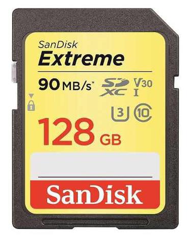 Cartão SDXC 128Gb SanDisk Extreme 4K Classe 10 de 90Mb/s Menor preço em Cartão SDXC 128Gb SanDisk Extreme 4K Classe 10 de 90Mb/s