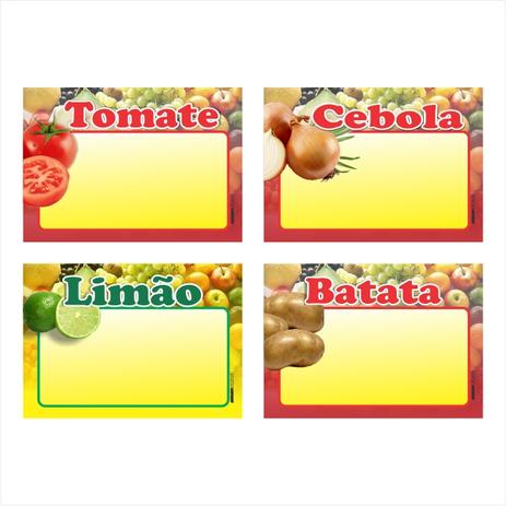 Cartaz hortifruti 15x20cm (c/ 4 unidades) - Cartazbr Menor preço em Cartaz hortifruti 15x20cm (c/ 4 unidades) - Cartazbr