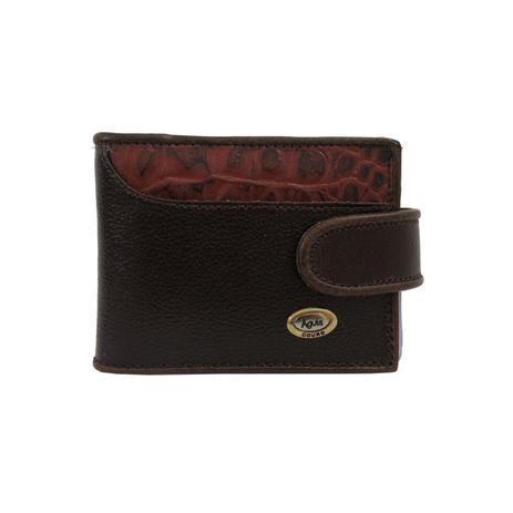 Carteira Masculina Mais Porta Cartões com fecho de Botão - Águia couro Menor preço em Carteira Masculina Mais Porta Cartões com fecho de Botão - Águia couro