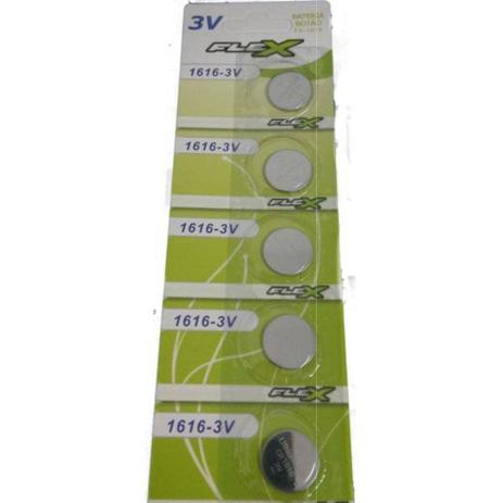 Cartela C/ 5 Unidades Bateria Botão CR1616 - FX-CR1616 3volts Flexgold - Flex gold Menor preço em Cartela C/ 5 Unidades Bateria Botão CR1616 - FX-CR1616 3volts Flexgold - Flex gold