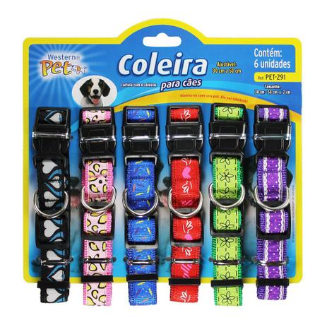Cartela Coleiras Para Cães 6 Peças - Western Menor preço em Cartela Coleiras Para Cães 6 Peças - Western