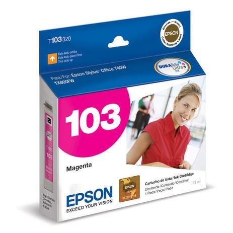 Cartucho de Tinta Epson 103 Magenta T103320 Menor preço em Cartucho de Tinta Epson 103 Magenta T103320