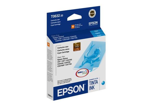 Cartucho de Tinta Epson Ciano - TO63220AL Menor preço em Cartucho de Tinta Epson Ciano - TO63220AL
