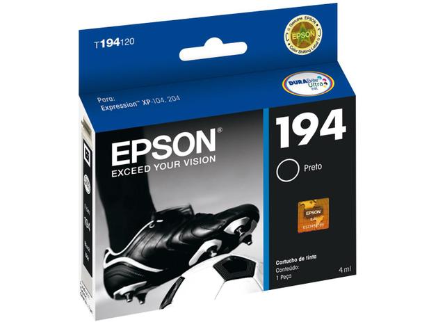 Cartucho de Tinta Epson T194120 BR Preto - Original Menor preço em Cartucho de Tinta Epson T194120 BR Preto - Original
