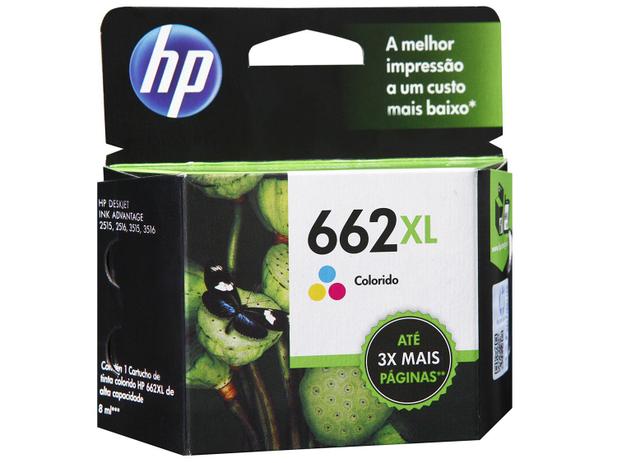 Cartucho de Tinta HP 662XL Colorido Original