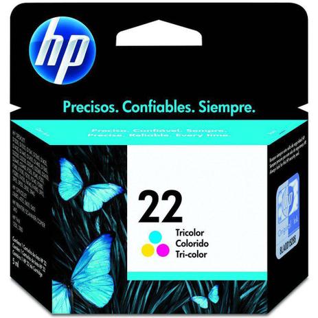 Cartucho De Tinta Hp C9352ab Hp 22 Tricolor 5ml Menor preço em Cartucho De Tinta Hp C9352ab Hp 22 Tricolor 5ml