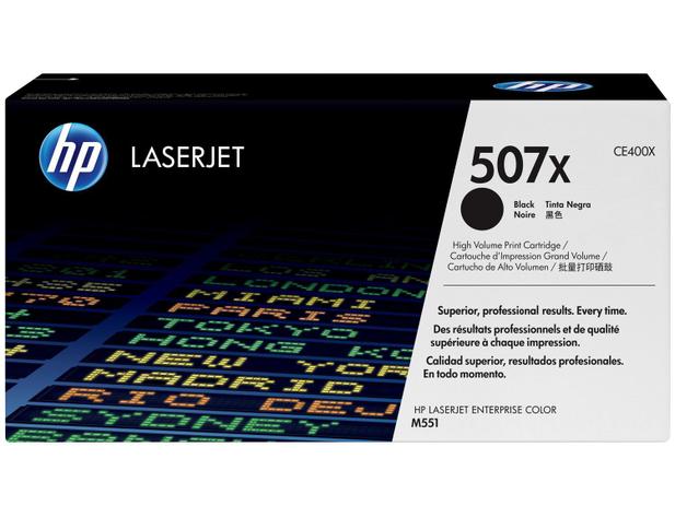 Cartucho de Tinta HP Preto - LaserJet Enterprise Color 507X