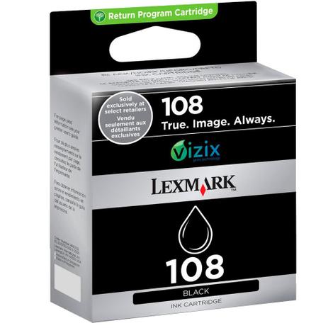 Cartucho de Tinta Lexmark 108 Preto 14N0332 Menor preço em Cartucho de Tinta Lexmark 108 Preto 14N0332