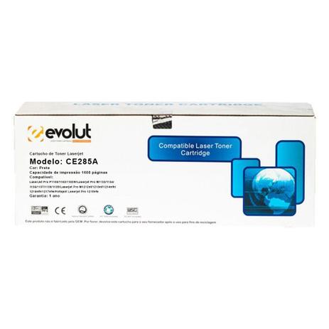 Cartucho de Toner Compatível Evolut HP Preto - CE285A Menor preço em Cartucho de Toner Compatível Evolut HP Preto - CE285A
