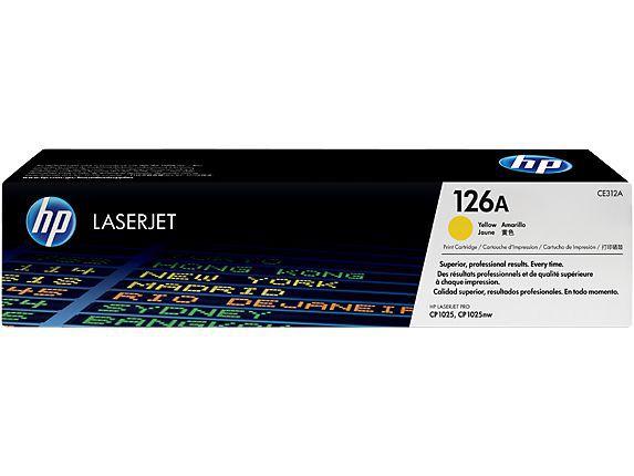 Cartucho de Toner HP 126A Amarelo - CE312AB Menor preço em Cartucho de Toner HP 126A Amarelo - CE312AB