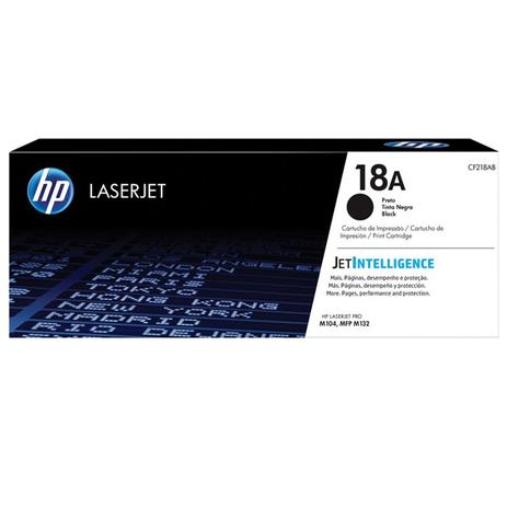 Cartucho de Toner Laserjet Mono HP CF218AB 18A M104W / M132FW / M132NW Preto Menor preço em Cartucho de Toner Laserjet Mono HP CF218AB 18A M104W / M132FW / M132NW Preto