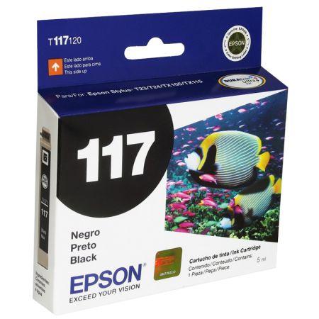 Cartucho Epson (117) T117120 - preto 180 páginas - serie T23/TX105 Menor preço em Cartucho Epson (117) T117120 - preto 180 páginas - serie T23/TX105