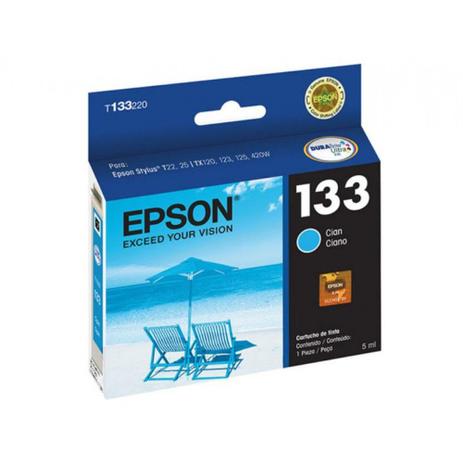 Cartucho Epson 133 Ciano T133220 Menor preço em Cartucho Epson 133 Ciano T133220