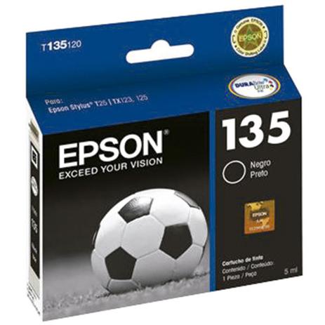 Cartucho Epson 135 Preto Durabrite Ultra Ref:T135120-AL - T25 / TX123 / TX125 Menor preço em Cartucho Epson 135 Preto Durabrite Ultra Ref:T135120-AL - T25 / TX123 / TX125