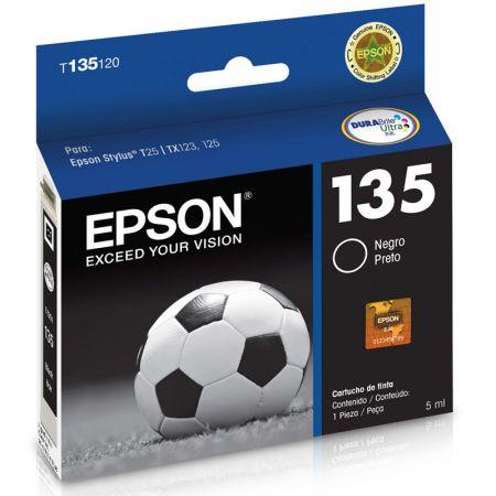 Cartucho Epson (135) T135120 - preto 180 páginas - serie T25/TX123/TX125 Menor preço em Cartucho Epson (135) T135120 - preto 180 páginas - serie T25/TX123/TX125