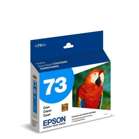 Cartucho Epson Ciano T073220 TO732N TO732 732 para c79 cx4900 T24 TX105 Tx115 T33 Colorido T073 Menor preço em Cartucho Epson Ciano T073220 TO732N TO732 732 para c79 cx4900 T24 TX105 Tx115 T33 Colorido T073
