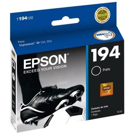 Cartucho EPSON Preto 7ML - T194120-BR Menor preço em Cartucho EPSON Preto 7ML - T194120-BR
