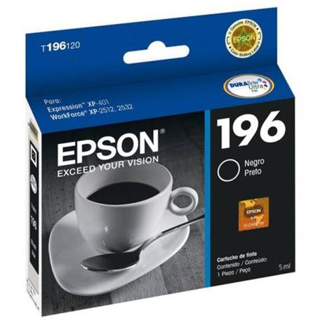 Cartucho EPSON Preto 7ML - T196120-BR Menor preço em Cartucho EPSON Preto 7ML - T196120-BR