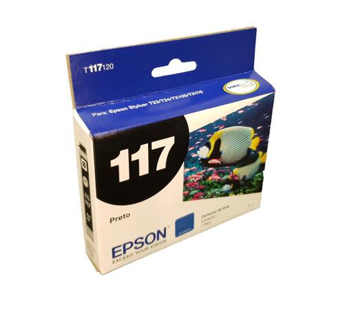 Cartucho Epson preto Original T117120 T117 117 para T23 T24 TX105 TX115 Menor preço em Cartucho Epson preto Original T117120 T117 117 para T23 T24 TX105 TX115