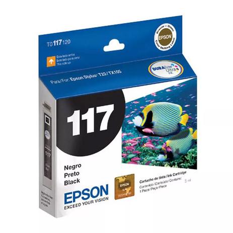 Cartucho Epson T117120 117 Preto 5ml Menor preço em Cartucho Epson T117120 117 Preto 5ml