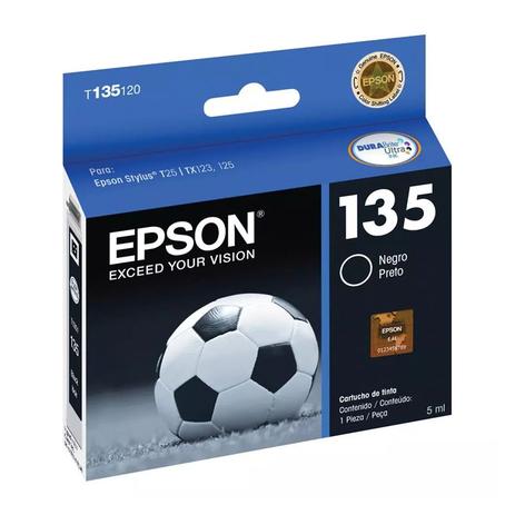 Cartucho Epson T135120 135 Preto 5ml Menor preço em Cartucho Epson T135120 135 Preto 5ml