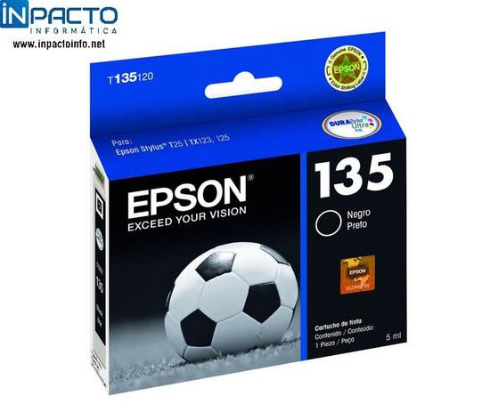 Cartucho epson t135120 preto original Menor preço em Cartucho epson t135120 preto original