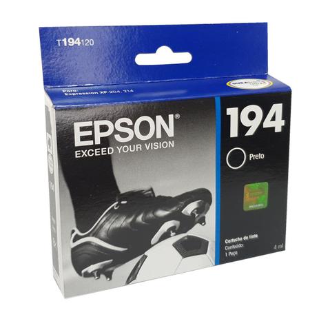 Cartucho EPSON T194120 T194 194 Preto para XP-104 XP204 Menor preço em Cartucho EPSON T194120 T194 194 Preto para XP-104 XP204