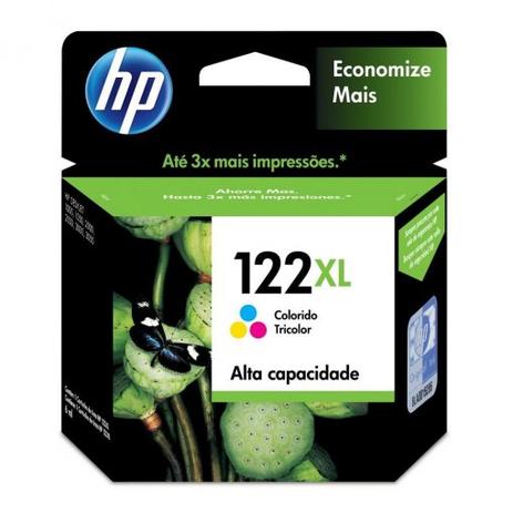 Cartucho HP 122XL Colorido 6ml CH564HB Menor preço em Cartucho HP 122XL Colorido 6ml CH564HB