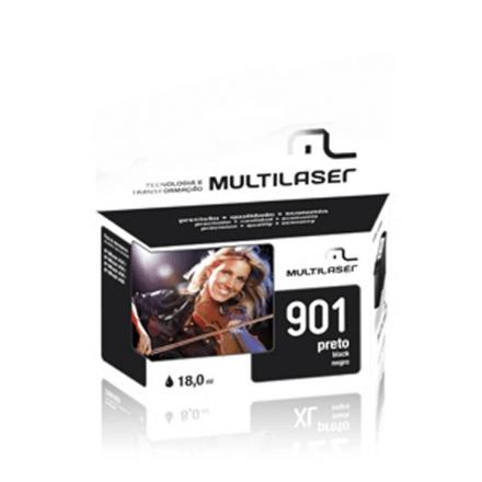 Cartucho Jato Compativel P/hp Mod.901 Preto Multilaser - CO3 Menor preço em Cartucho Jato Compativel P/hp Mod.901 Preto Multilaser - CO3