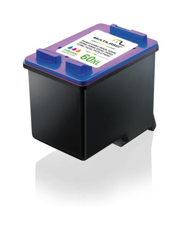 Cartucho Jato De Tinta Compatível C/ Hp 60 Color - CO60C - Multilaser Menor preço em Cartucho Jato De Tinta Compatível C/ Hp 60 Color - CO60C - Multilaser